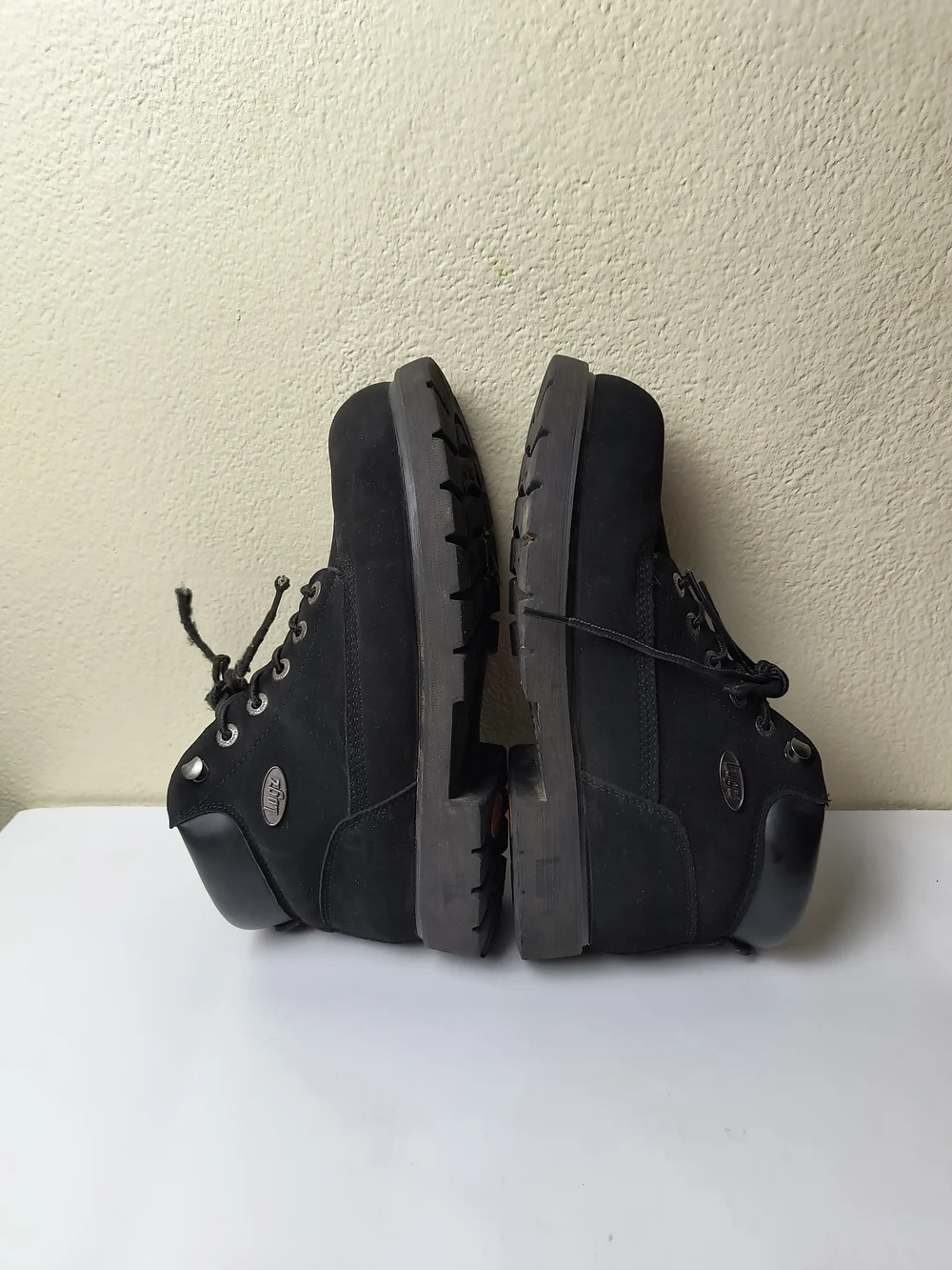 Lugz Black Men's Work Boots - Lace-Up